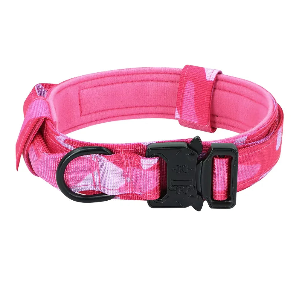 Adjustable Tactical Dog Training Collar And Leash Set With Handle