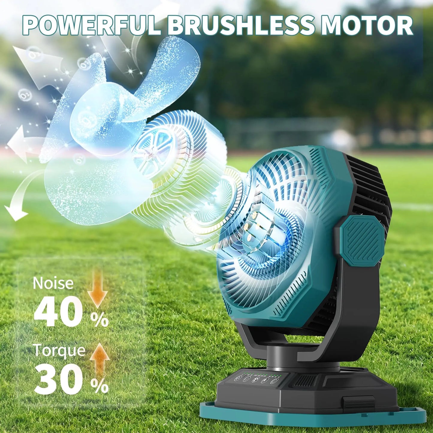 HiMISS Portable Misting Bucket Fan With Remote Oscillating