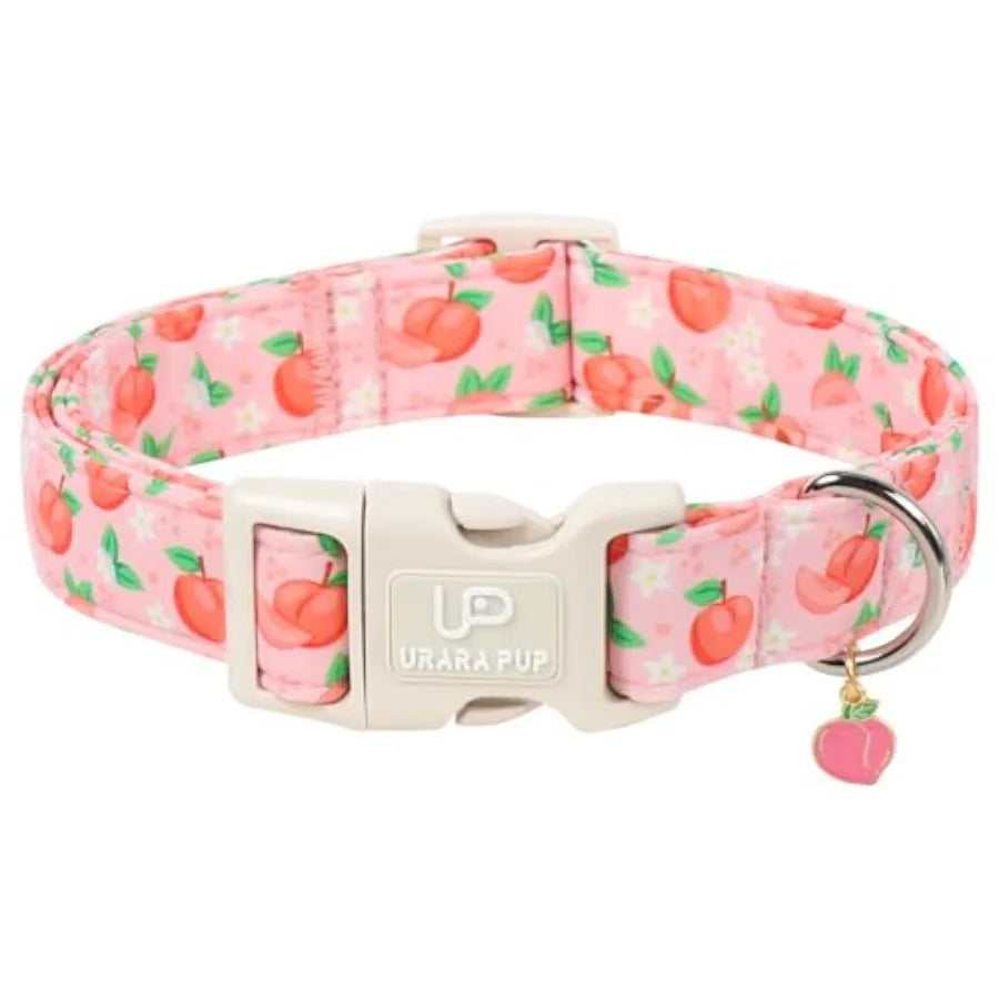 Fruit Pattern Cotton Dog Collar Adjustable Lightweight Durable
