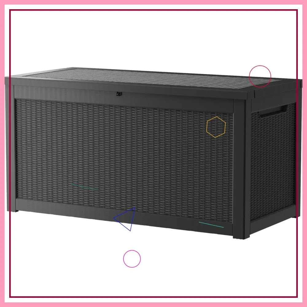 Lockable Resin Deck Box For Outdoor Storage
