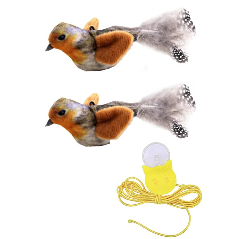 Interactive Flapping Bird Cat Toy With Realistic Chirp Sound