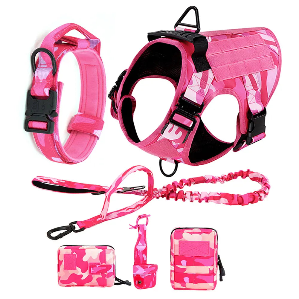 PETRAVEL Military Camouflage Dog Harness Adjustable Tactical Vest