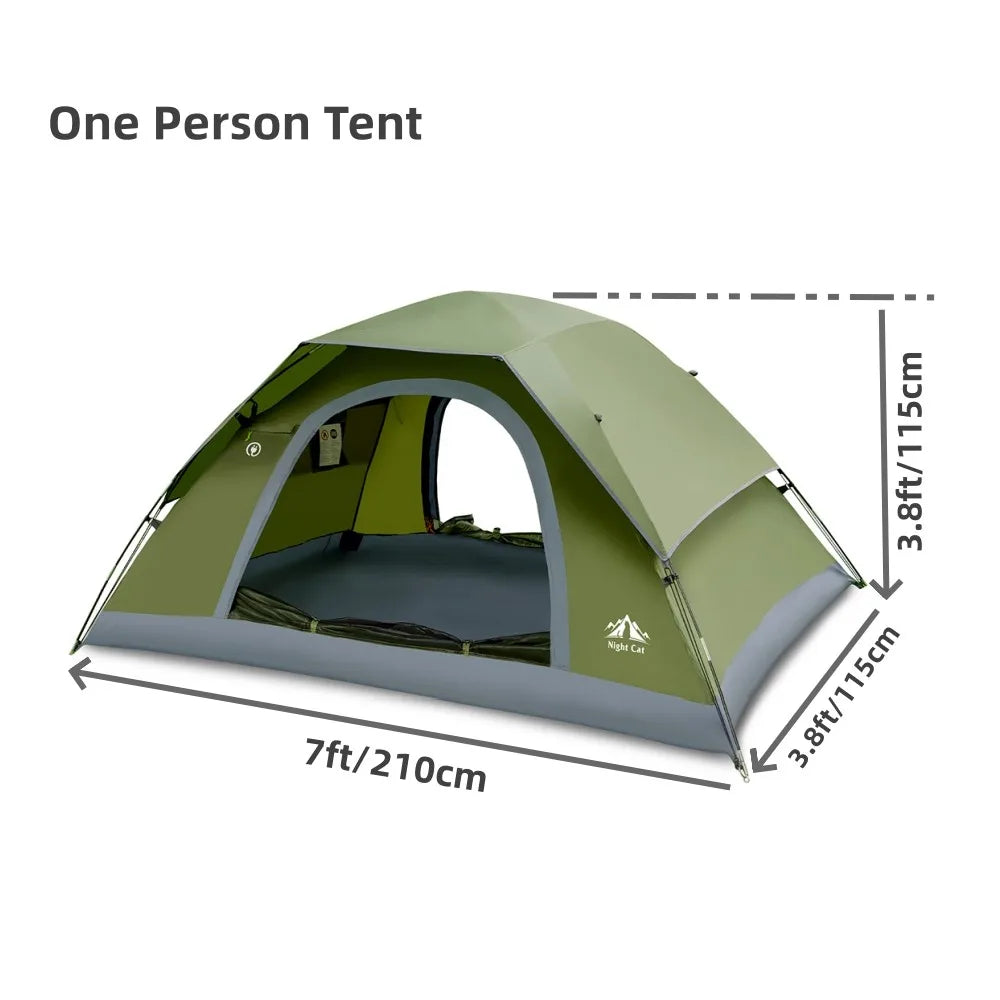 Night Cat 3 To 4 Person Backpacking Tent Waterproof Rainfly