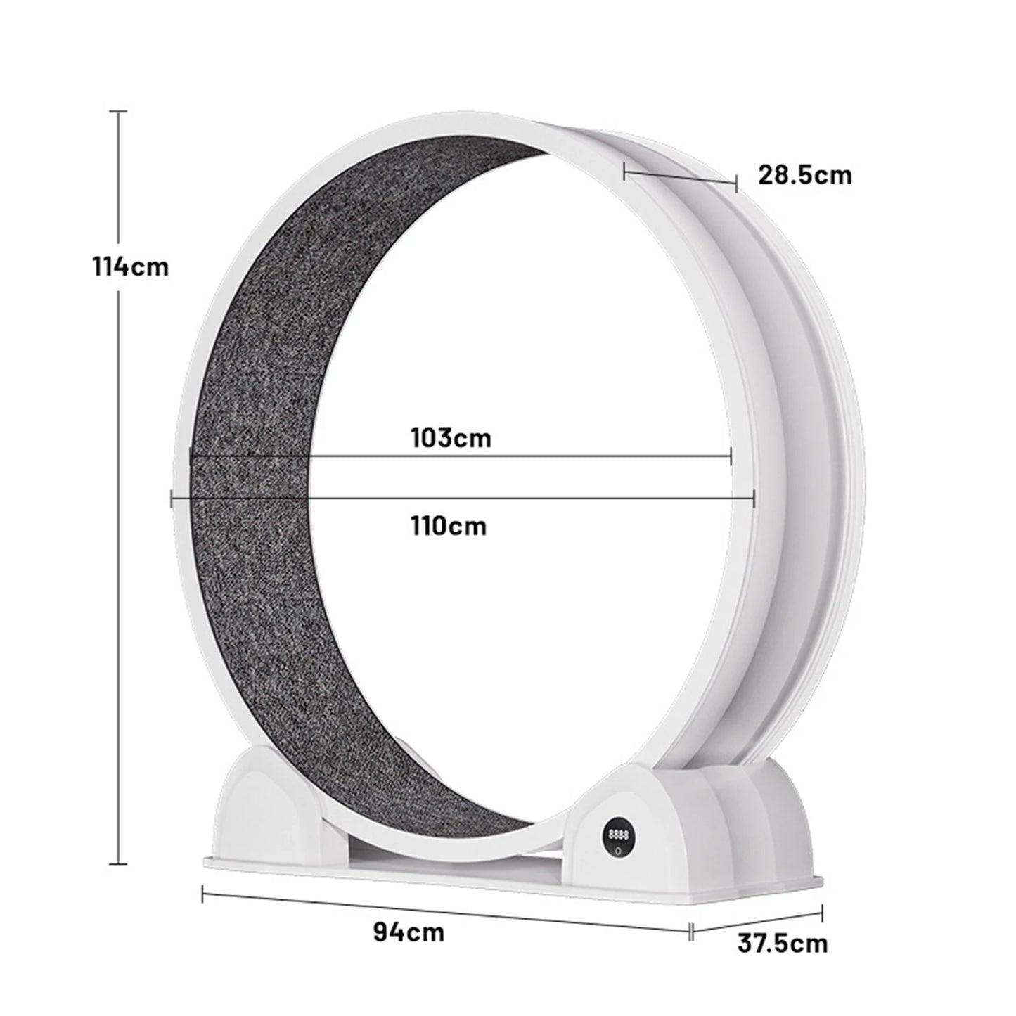 HiMISS Cat Exercise Wheel for Indoor Cats ABS Exerciser Pedometer