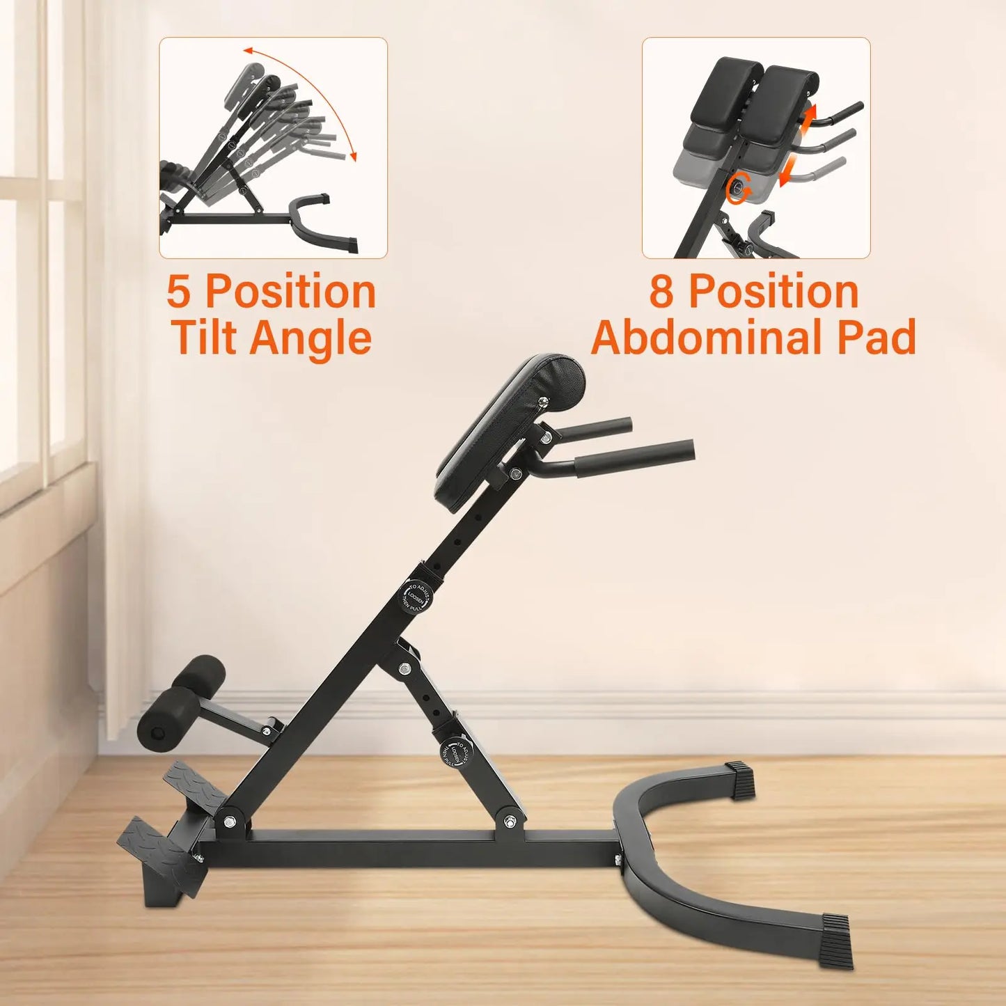 Roman Chair Back Extension Bench Foldable Multi Position Hyperextension