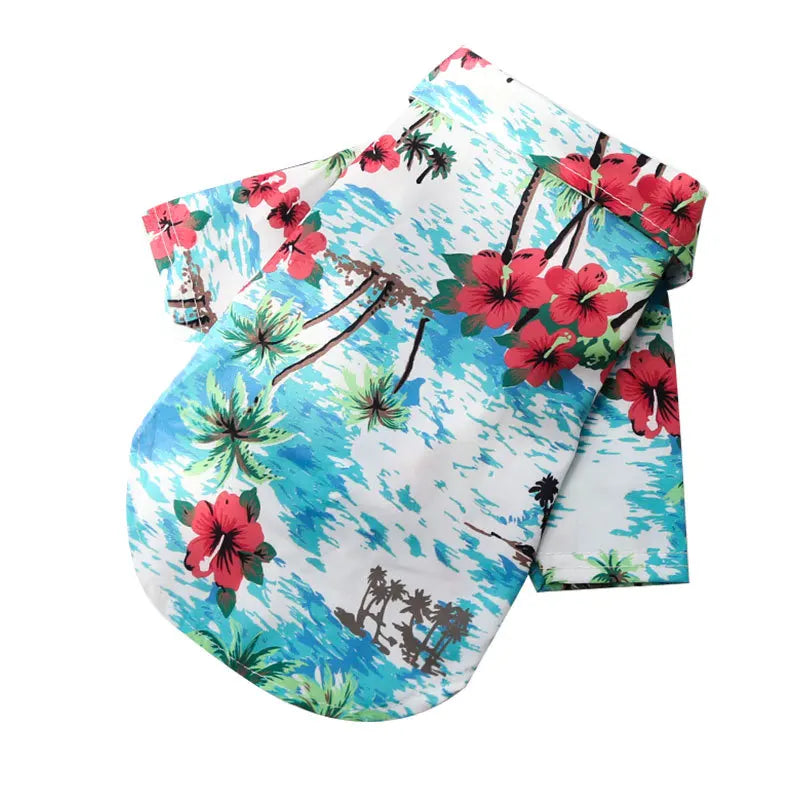 Hawaiian Style Pet Shirt For Dogs And Cats Beach Ready