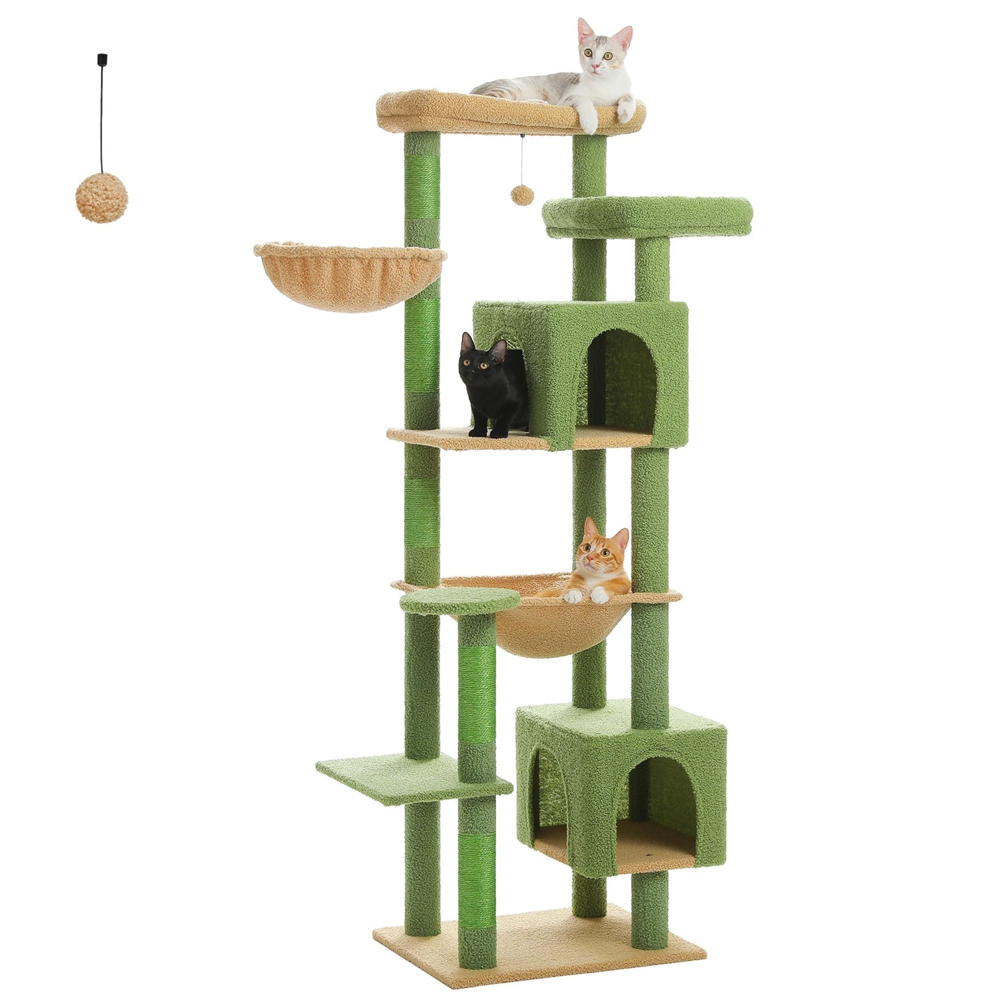 PAWZ Road Five Tier Indoor Cat Tree With Hammock And Scratching Posts