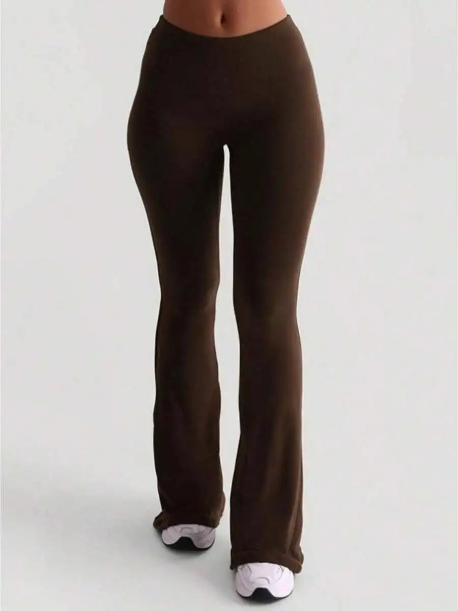 Women Flare Leggings High Waist Tummy Control Yoga Pants
