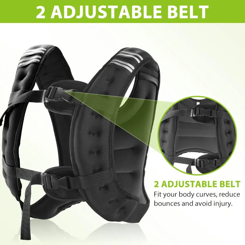 Weighted Vest With Iron Pellets And Reflective Stripe