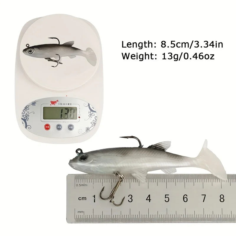 Five-Piece Realistic Soft Bait Kit For Freshwater And Saltwater Fishing