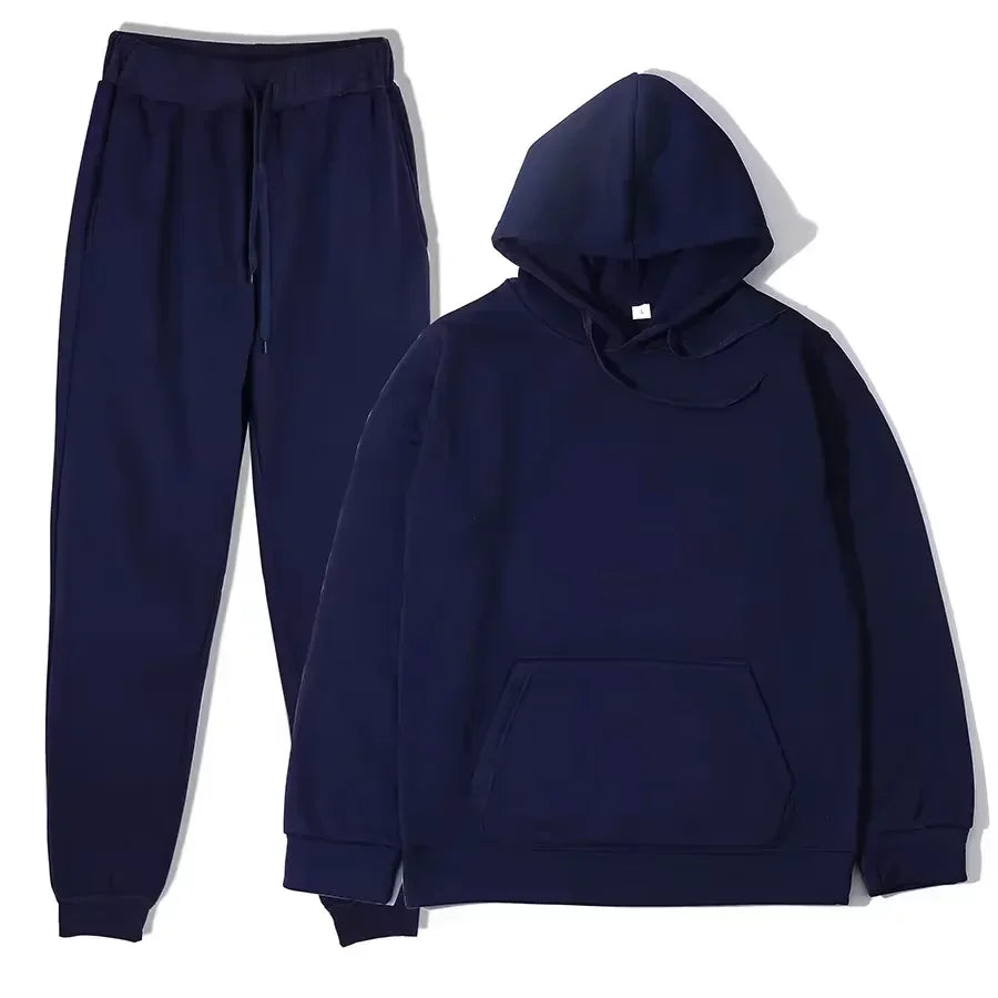 Winter Women Tracksuit Two Piece Set Oversized Hoodie Sweatpants