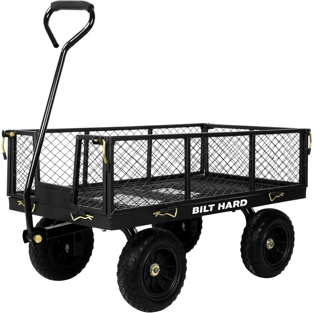 BILT HARD 400 Pounds Flat Free Tire Cart With Sides