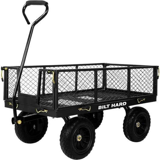 BILT HARD 400 Pounds Flat Free Tire Cart With Sides