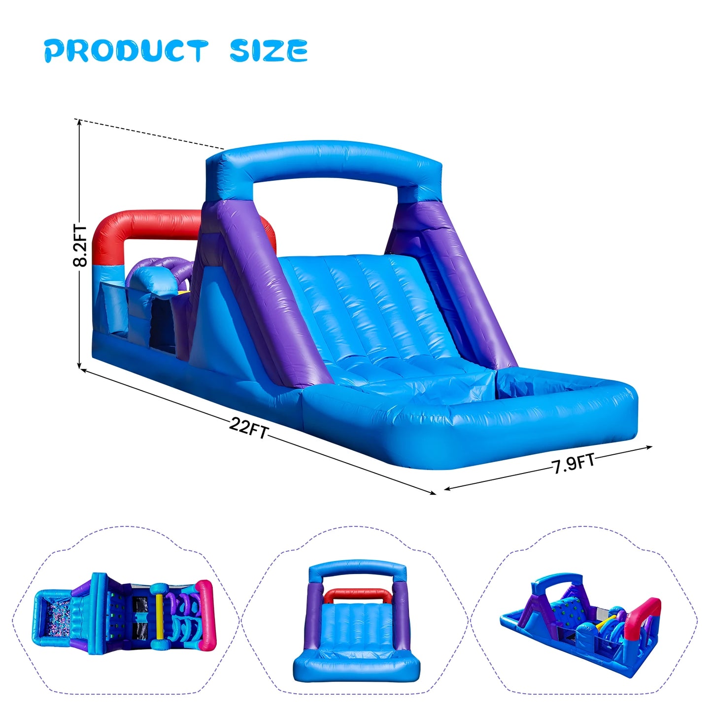 RTS Inflatable Commercial PVC Obstacle Course Bounce House Castle