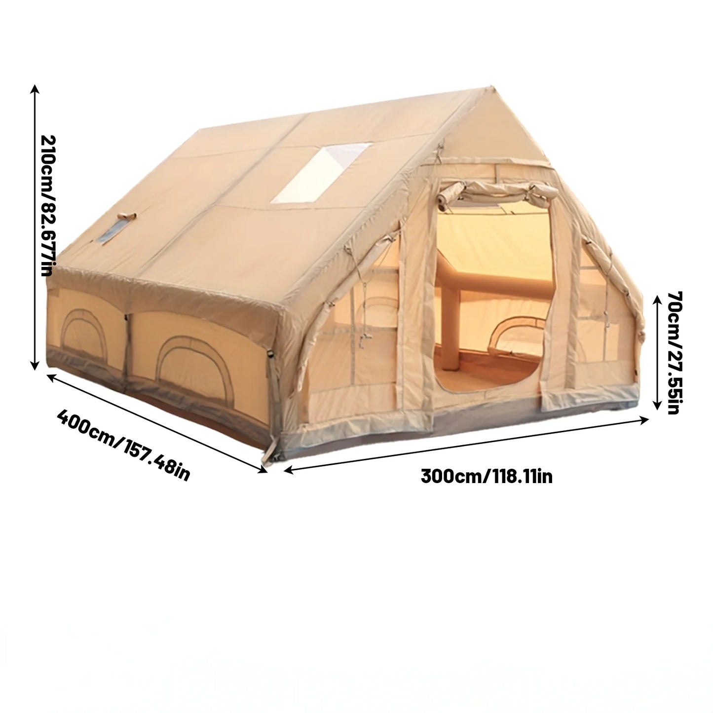 Pakicetus Quick Air Flow Inflatable Camping Tent With Skylight