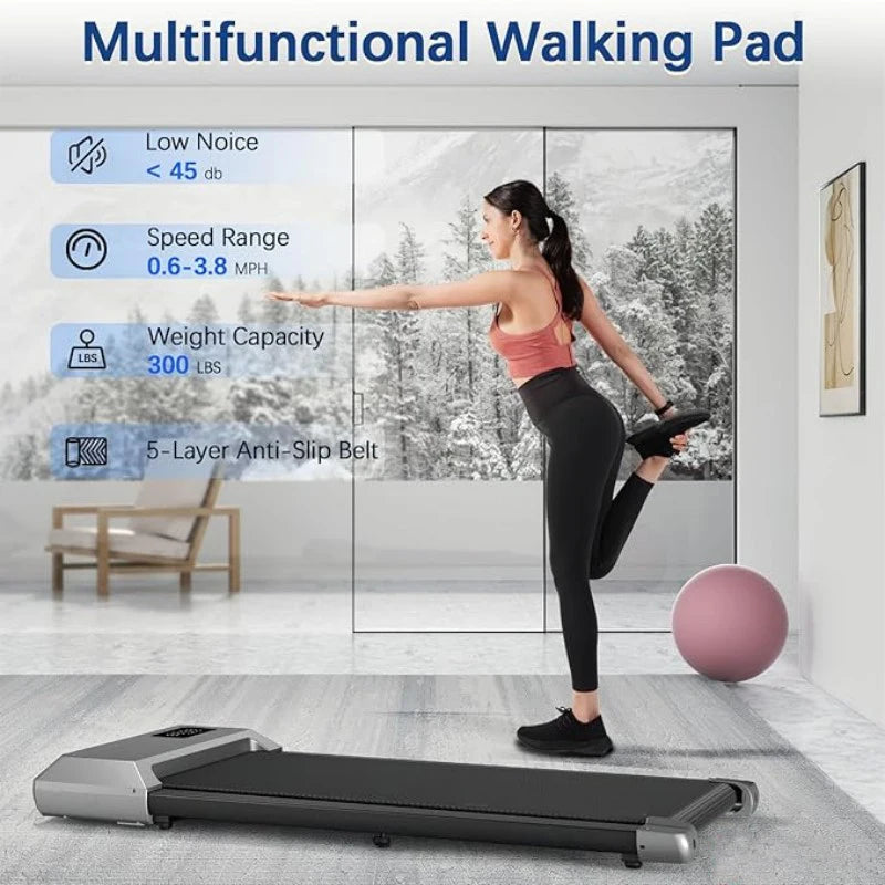 Superun 300lbs Home Treadmill 2in1 Walking Running Machine
