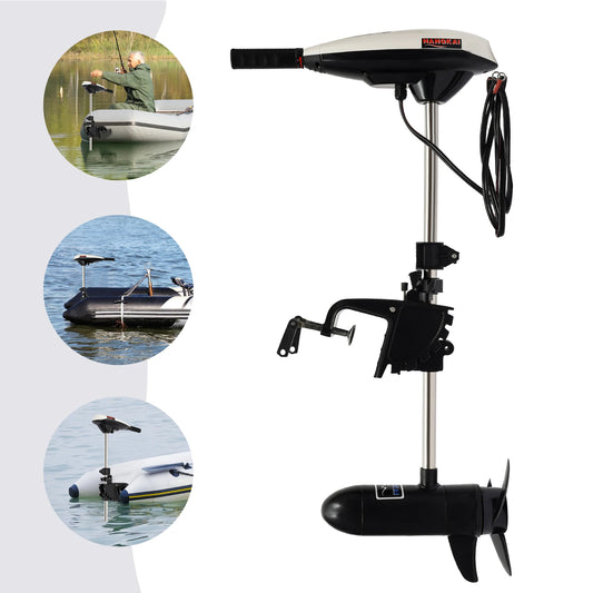 12V 66Lb Transom-Mounted Saltwater Electric Trolling Motor 3 Blade Prop