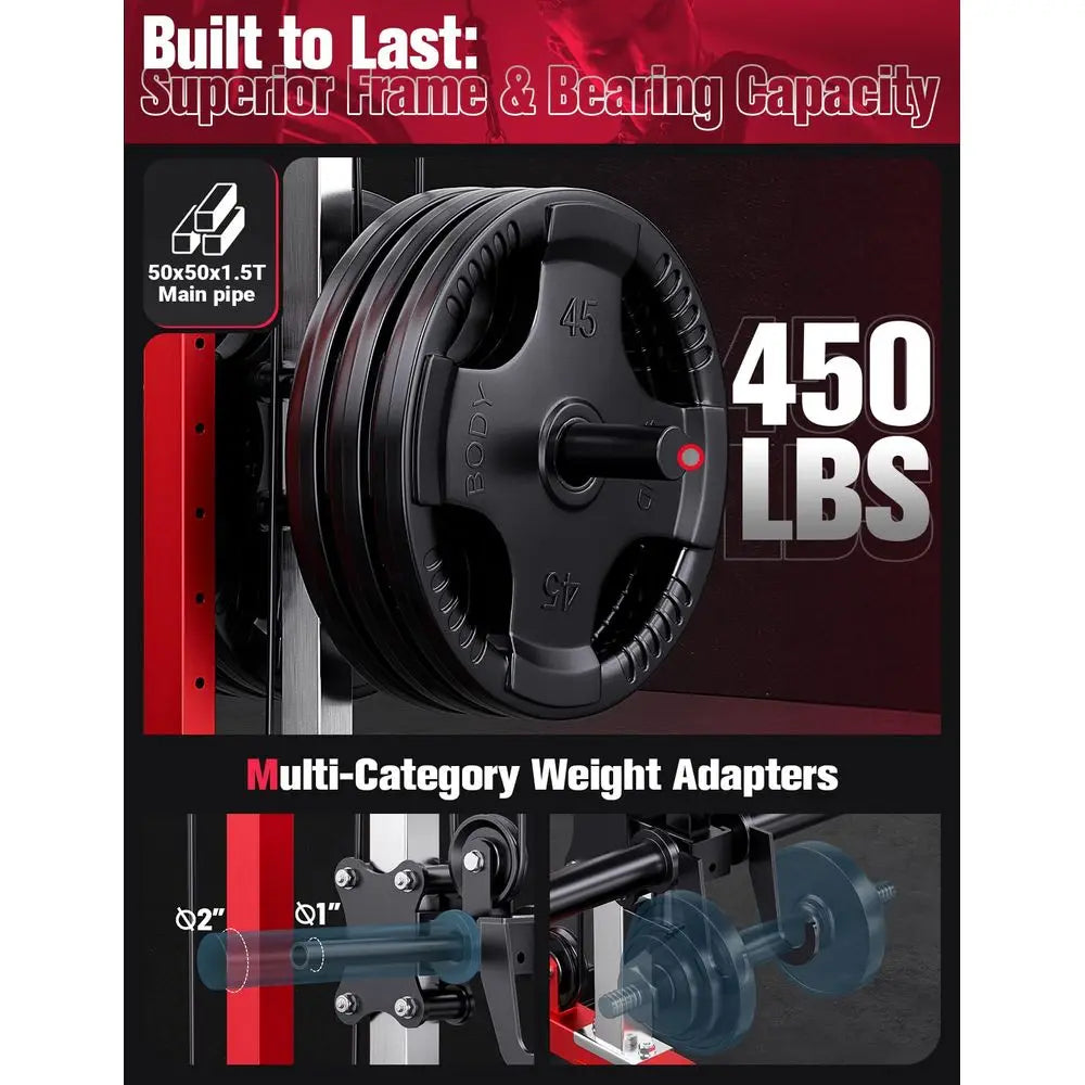 YTYIN Cable Machine Home Gym 2 In 1 With Rowing And Lat Pulldown