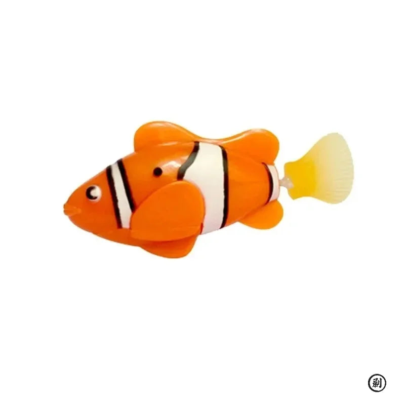 LED Inductive Robotic Cat Toy Interactive Swimming Fish Stimulates Kitten