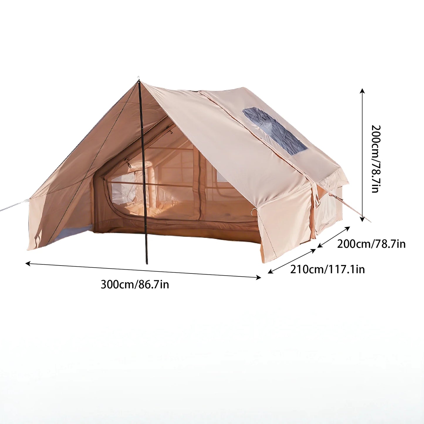 Pakicetus Quick Air Flow Inflatable Camping Tent With Skylight