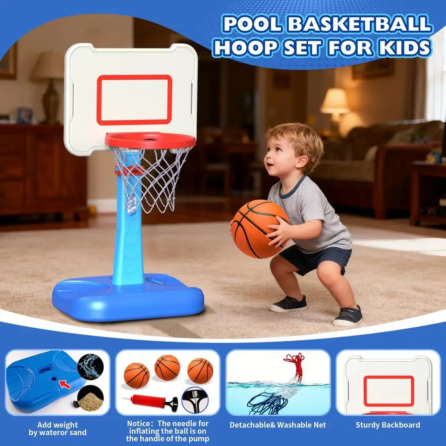 Basketball Hoop Indoor For Kids Adjustable Mini Basketball Set With 3 Balls
