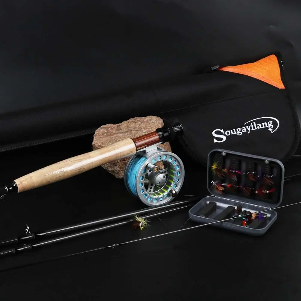 Complete Fly Fishing Rod and Reel Combo Kit for Saltwater and Freshwater Angling