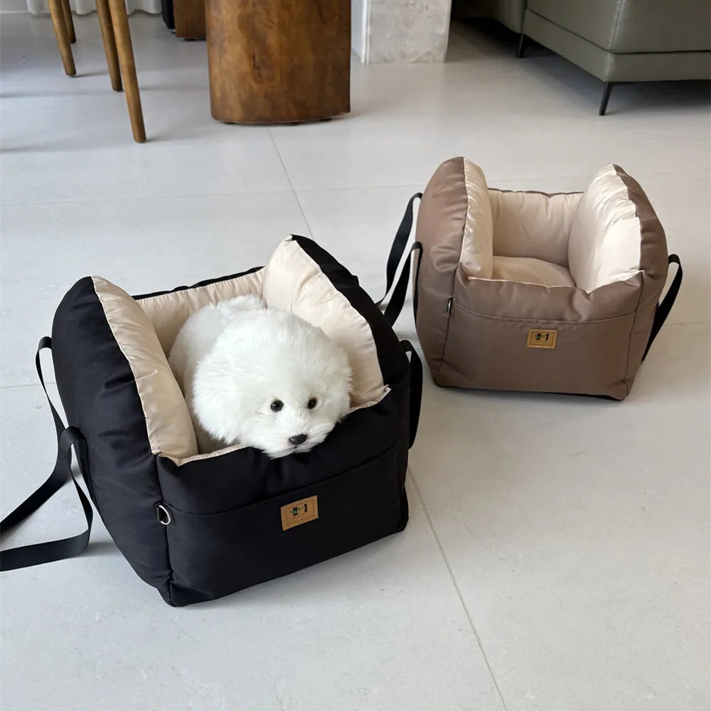 Dog Car Seat With Safety Belt Universal Pet Nest Cushion