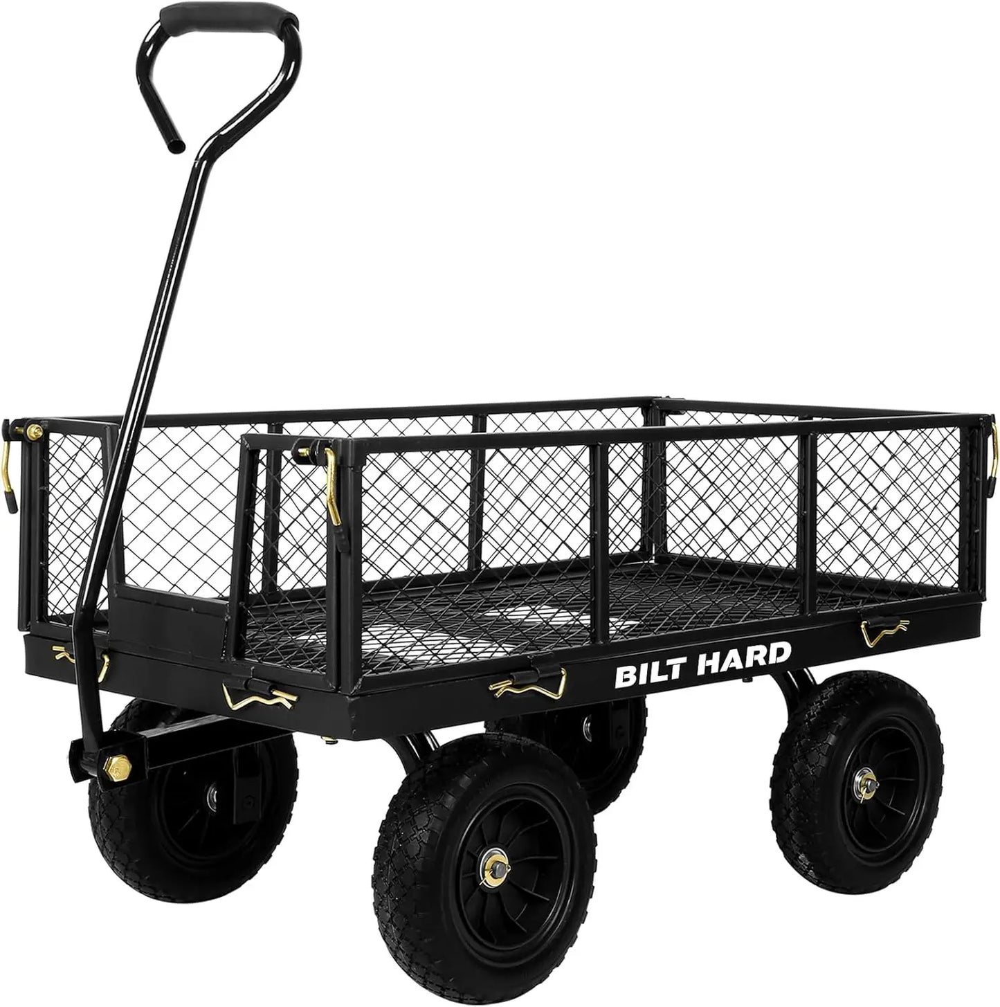 BILT HARD 400 Pounds Flat Free Tire Cart With Sides