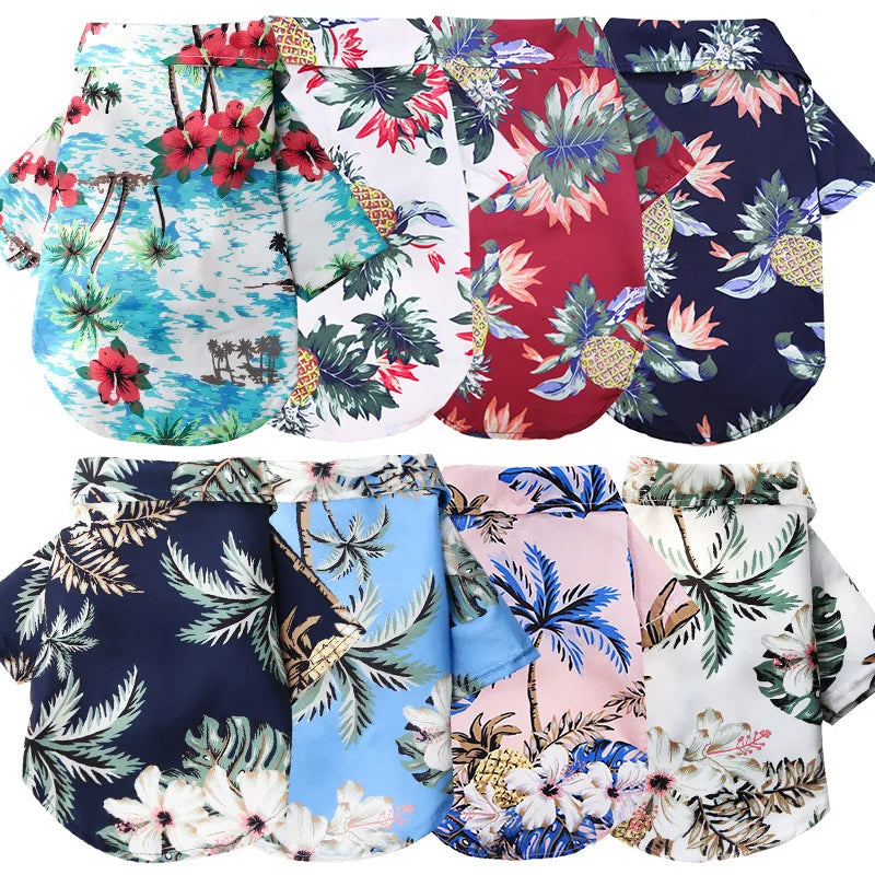 Hawaiian Style Pet Shirt For Dogs And Cats Beach Ready