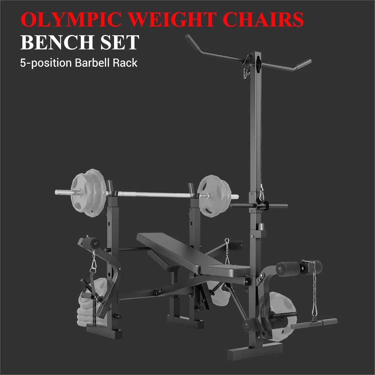 HiMISS Foldable Weight Bench With Leg Extension For Home Gym