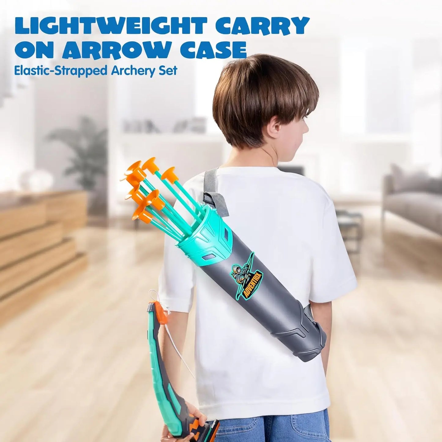 Joyfy LED Light Up Kids Bow And Arrow Set With Suction Cup Arrows