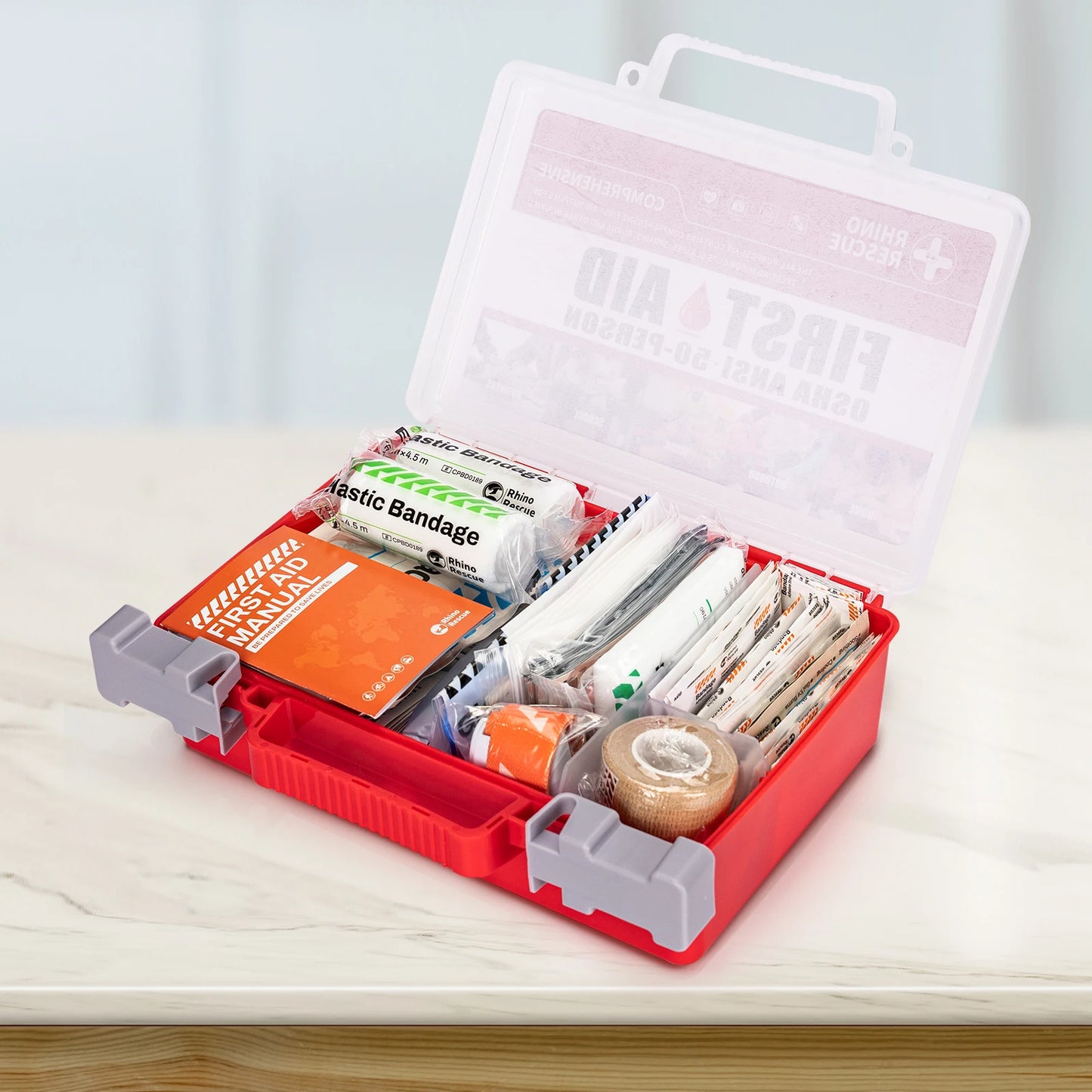 Rhino Rescue First Aid Kit For Home, Office, And Travel