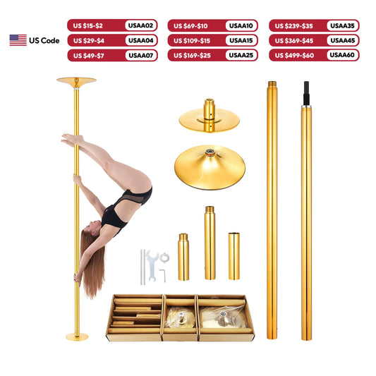Adjustable Dance Pole With Spinning And Static Modes