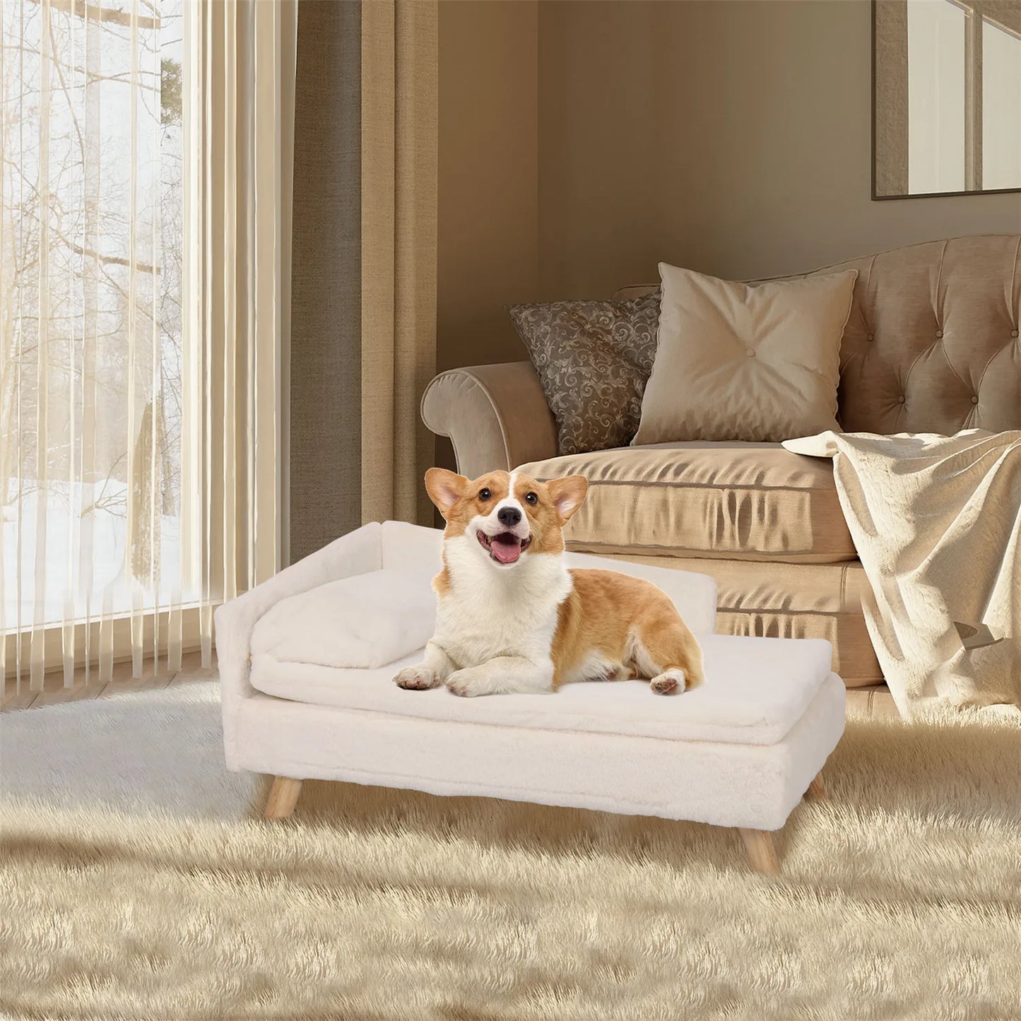 BINGOPAW Elevated Pet Bed With Waterproof Cozy Pad