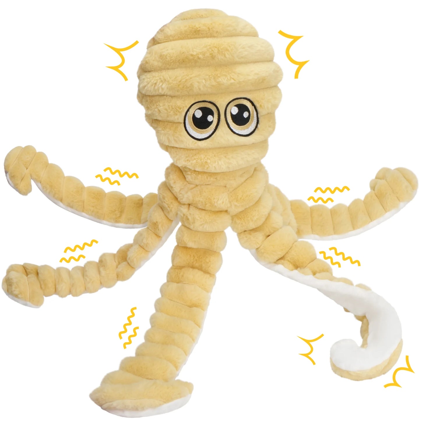 Octopus Design Pet Grinding Teeth Squeaky Plush Toy For Dogs