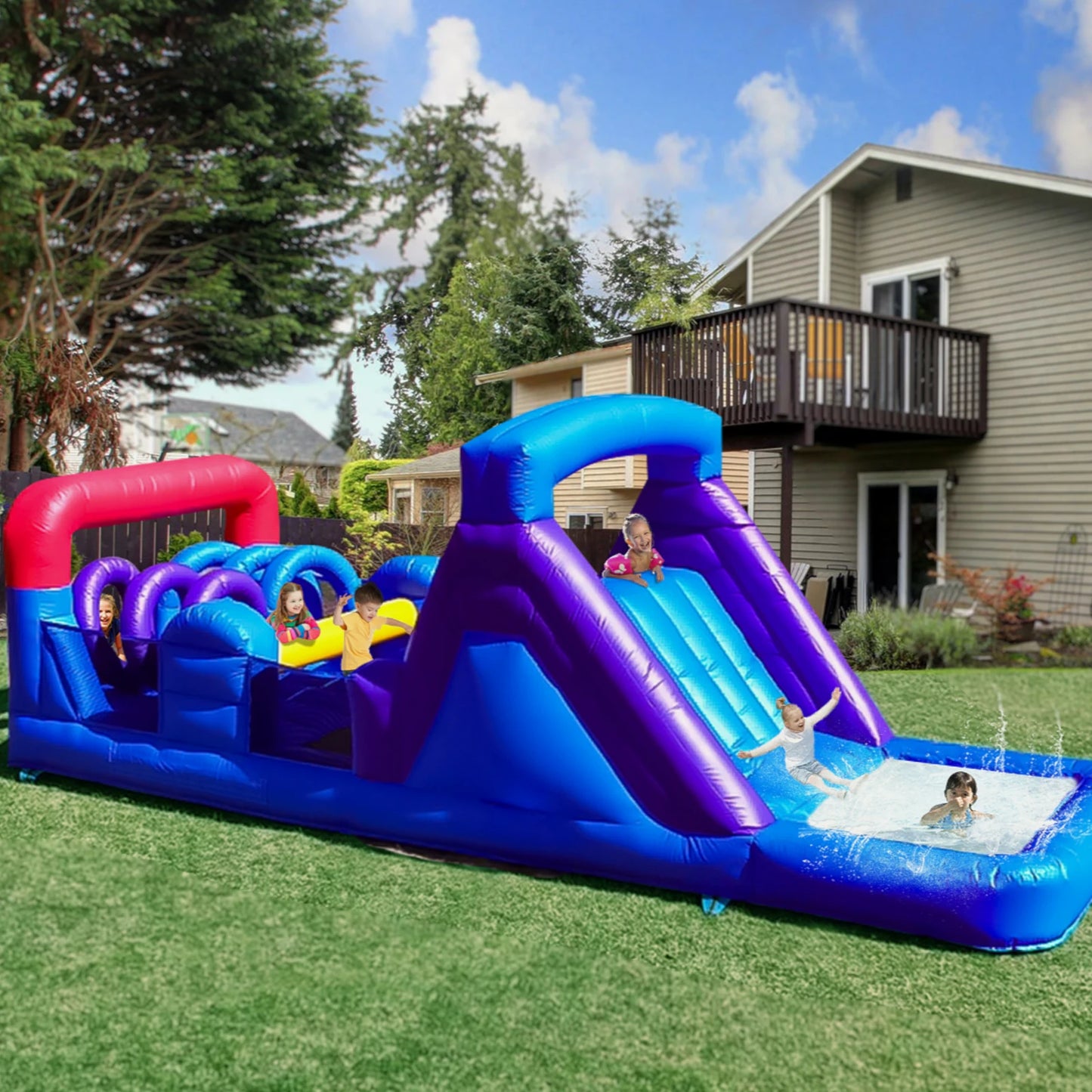 RTS Inflatable Commercial PVC Obstacle Course Bounce House Castle
