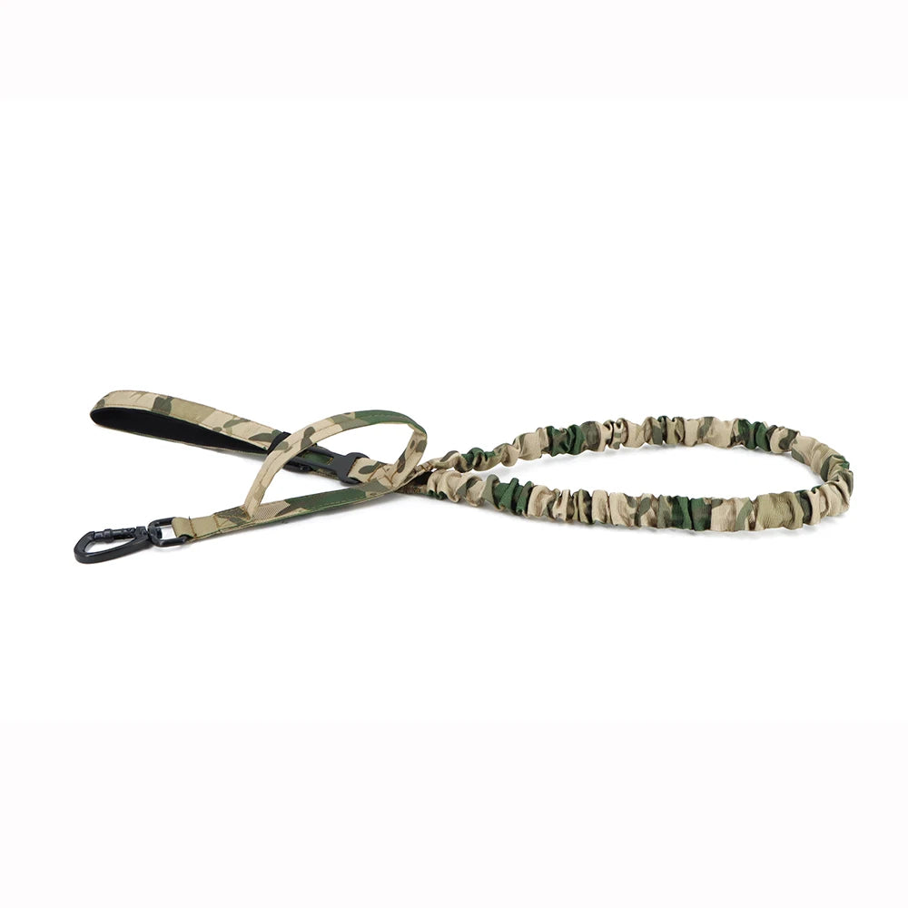 PETRAVEL Military Dog Leash With Quick Release Adjustable Elastic Rope