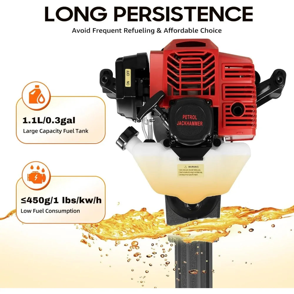 52cc Handheld Trencher Digger Gas Powered Garden Tool