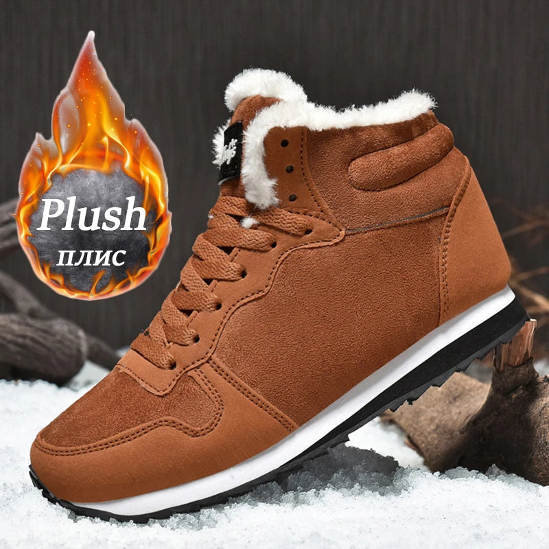 TNRT Winter Snow Boots for Men and Women Plush Waterproof