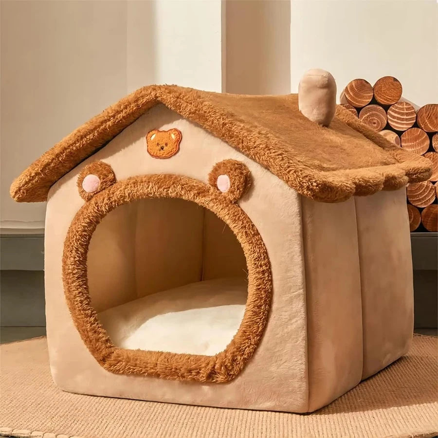 Foldable Cat House For Small Dogs And Cats Removable Bed