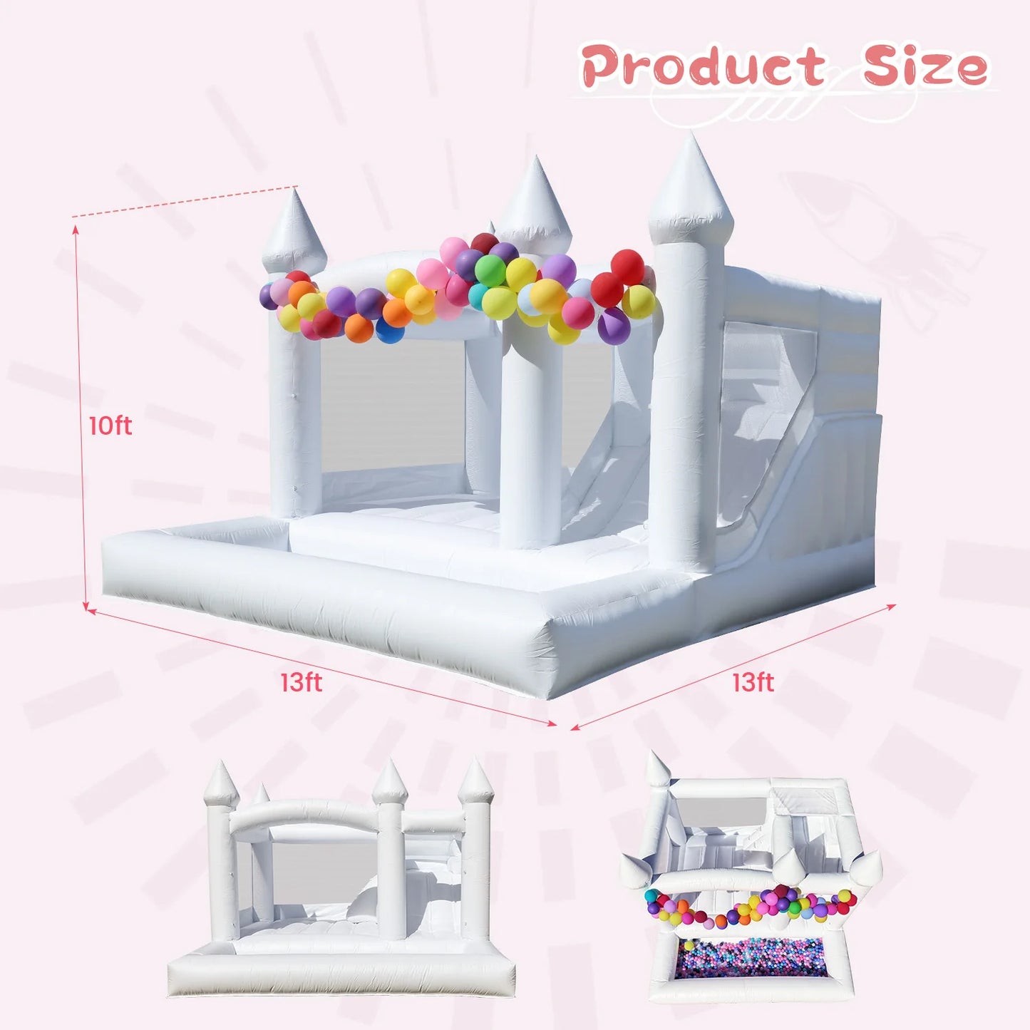 RTS Inflatable Commercial PVC Castle Bounce House for Events