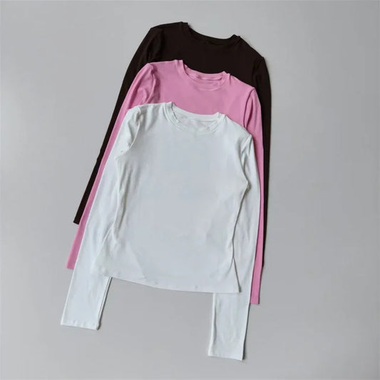 Seamless Sports Long Sleeve Shirt Women Breathable Quick Dry Top