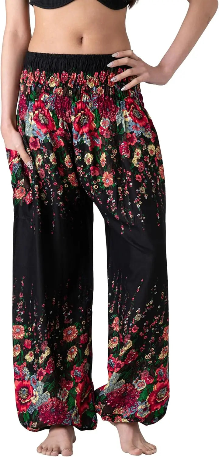 Harem Pants For Women Yoga Boho With Pockets Comfortable