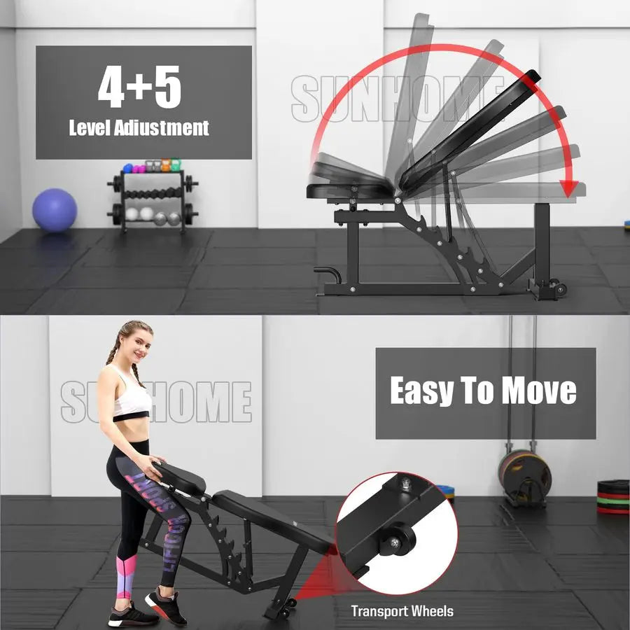 MBVM Multifunction Home Gym Station Smith Machine With 138 Lb Weight Stack