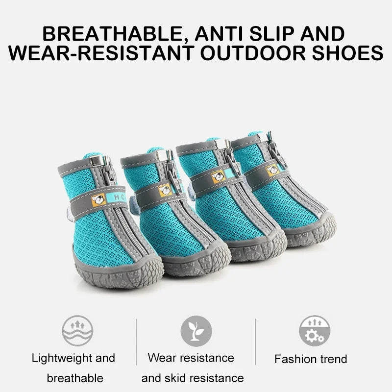 Breathable Dog Shoes Non Slip Plush Protection Paw Boots