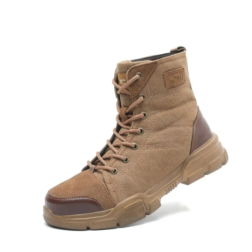 SUADEX Steel Toe Work Boots For Men Desert Safety Boots