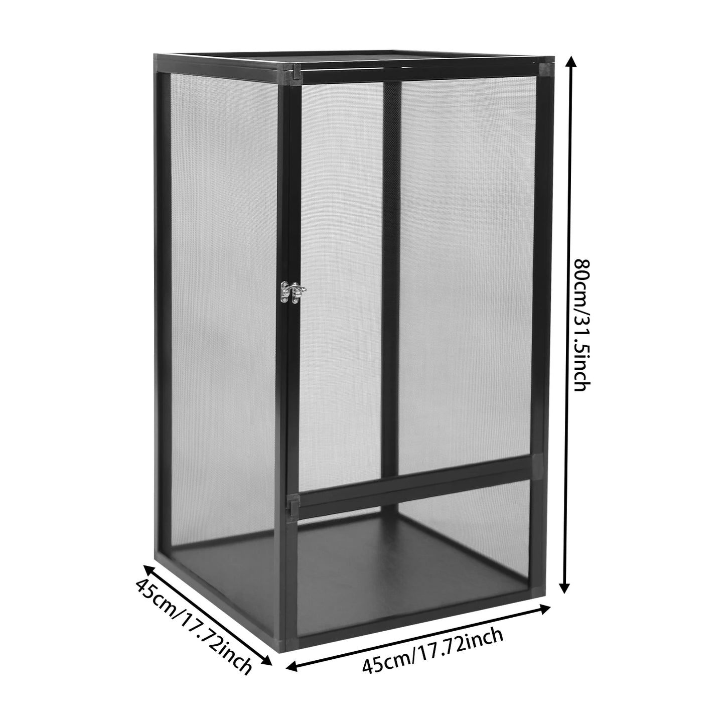 Reptile Feeding Box and Net Enclosure for Chameleons