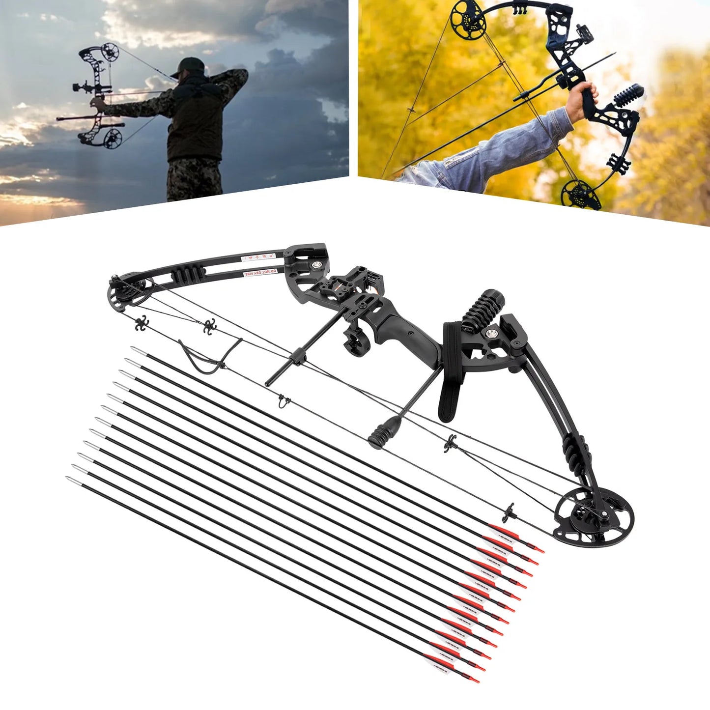 Compound Bow Arrow Set For Adults Right Hand 30-55Lb Adjustable 310fps