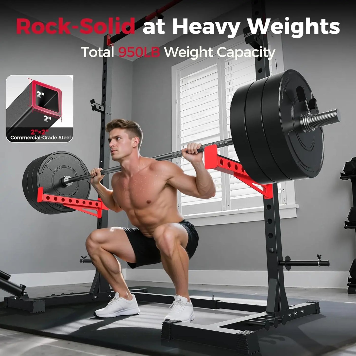 Stainless Steel Squat Rack With Pull Up Bar 900 Pounds