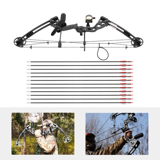 Compound Bow Arrow Set For Adults Right Hand 30-55Lb Adjustable 310fps